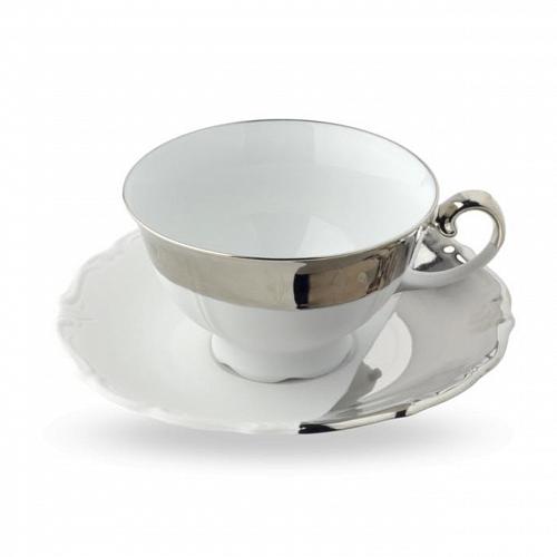 Чашка чайная с блюдцем New Baroque Silver