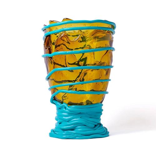 Ваза Pompitu II Amber Turquoise 19 см